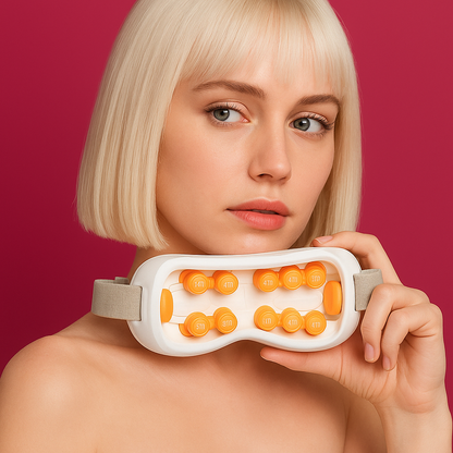 Lynesian™ – Masseur Oculaire 3-en-1 : Cernes, Stress, Détente & Maux de Tête