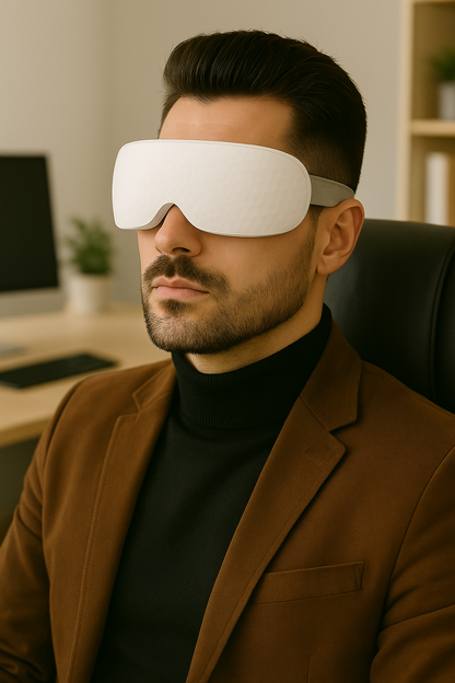 Lynesian™ – Masseur Oculaire 3-en-1 : Cernes, Stress, Détente & Maux de Tête