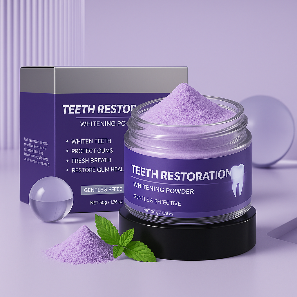 Lynesian – Polvo Dental Blanqueador, Cuidado de Encías y Aliento Fresco