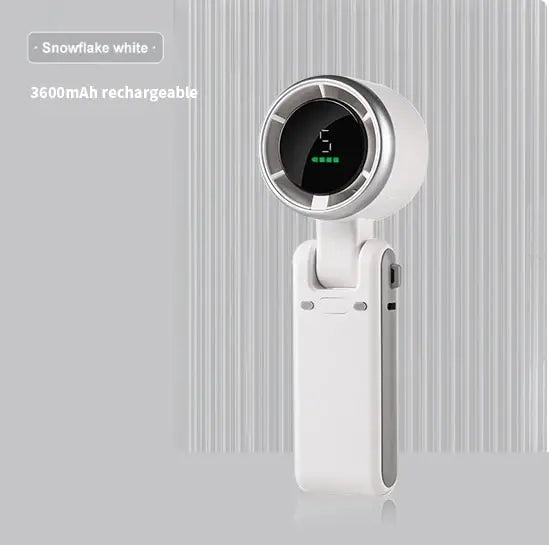 2024 New Portable Handheld Personal Rechargeable Desk Fan LED Digital Display 180°Adjustable Rechargeable Air Fan , 5 Speed Win