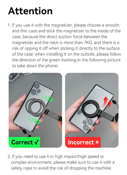 TELESIN Silicone Magnetic Neck Mount Quick Release Hold for Iphone 15 14 13 12 11 10 SAMSUNG HUAWEI XIAOMI Phone Accessories