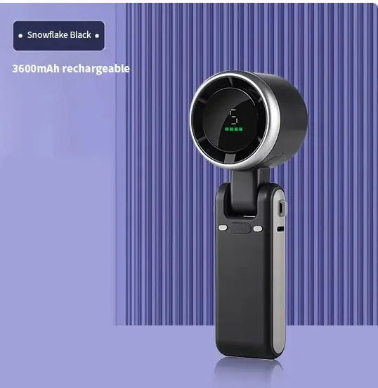 2024 New Portable Handheld Personal Rechargeable Desk Fan LED Digital Display 180°Adjustable Rechargeable Air Fan , 5 Speed Win