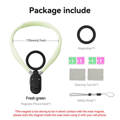 TELESIN Silicone Magnetic Neck Mount Quick Release Hold for Iphone 15 14 13 12 11 10 SAMSUNG HUAWEI XIAOMI Phone Accessories
