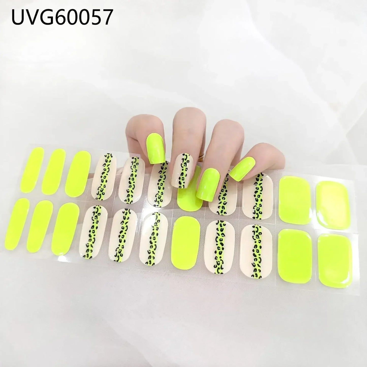 16/20/22Tips Semi-Cured Nail Wraps Simple Color Adhesive Waterproof Long Lasting Gel Nail Stickers set for UV Lamp Need Manicure