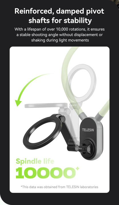 TELESIN Silicone Magnetic Neck Mount Quick Release Hold for Iphone 15 14 13 12 11 10 SAMSUNG HUAWEI XIAOMI Phone Accessories