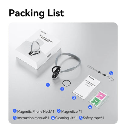 TELESIN Silicone Magnetic Neck Mount Quick Release Hold for Iphone 15 14 13 12 11 10 SAMSUNG HUAWEI XIAOMI Phone Accessories