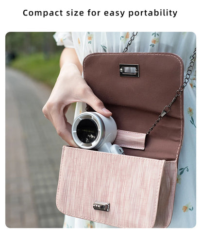 2024 New Portable Handheld Personal Rechargeable Desk Fan LED Digital Display 180°Adjustable Rechargeable Air Fan , 5 Speed Win