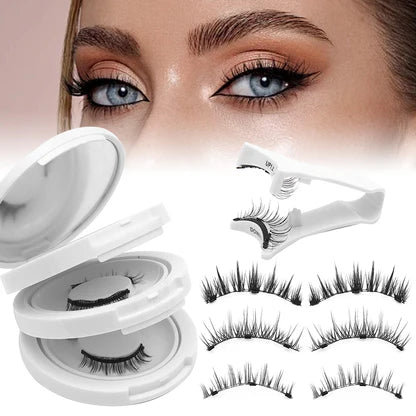 Faux cils magnétiques réutilisables avec applicateur facile à utiliser
